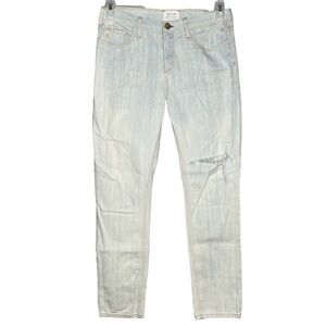 McGuire jeans light wash straight leg high waist size 25 boyfriend distressed